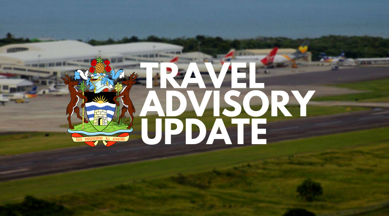 Antigua & Barbuda Travel Advisory as of 9 December 2021
