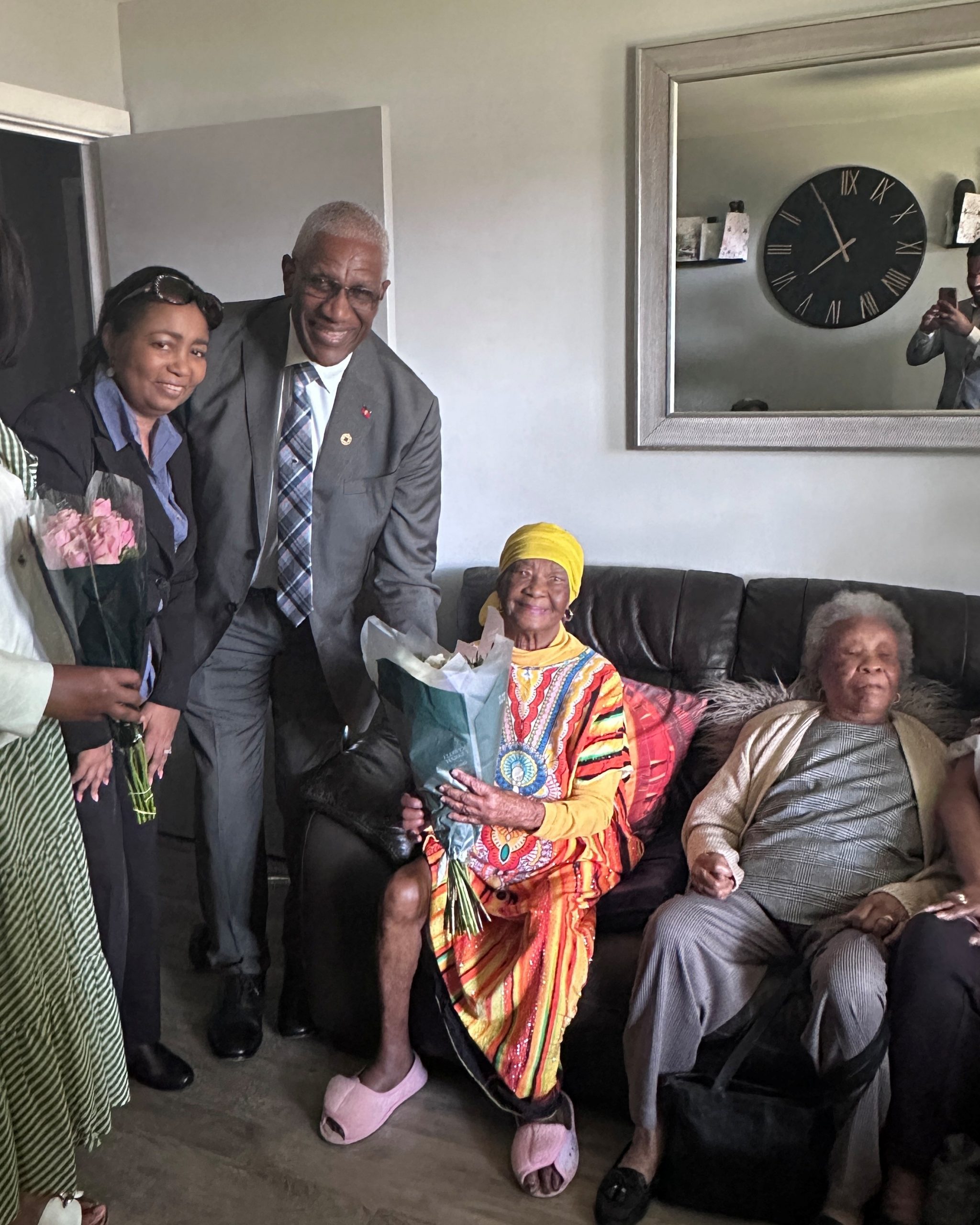 Their Excellencies Visit Centenarian Mary Ann Prince on the Occasion of Her 100th Birthday