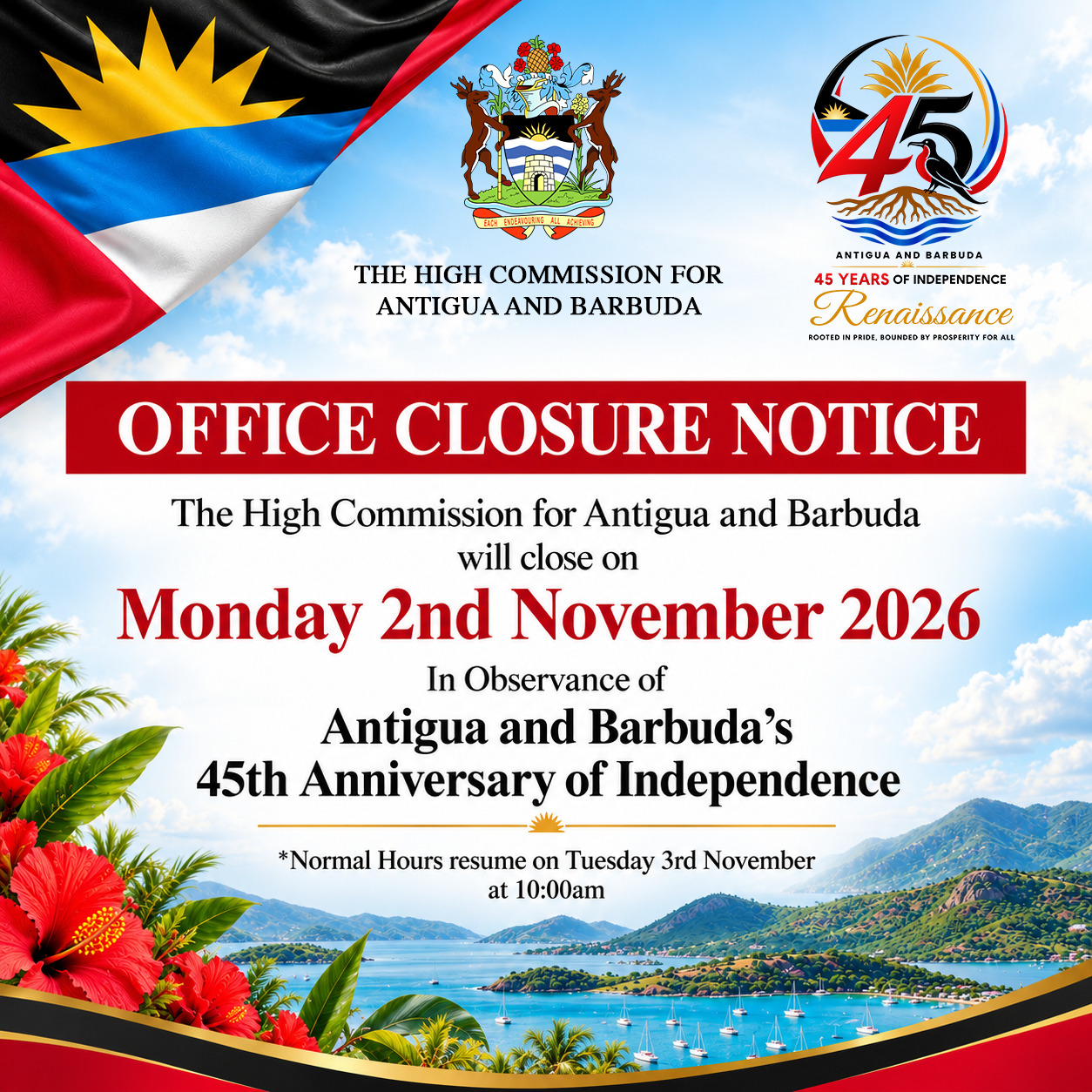 Office Closure Notice – Monday, 2nd November 2026